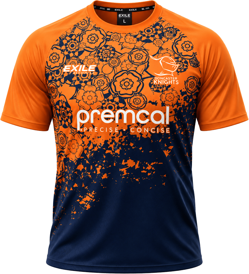 Junior Training Tee 2026-27 (Navy/Orange)